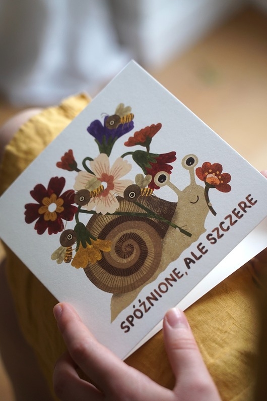 Image of Pakamera SPÓŹNIONE, ALE SZCZERE - kartka dla spóźnialskich