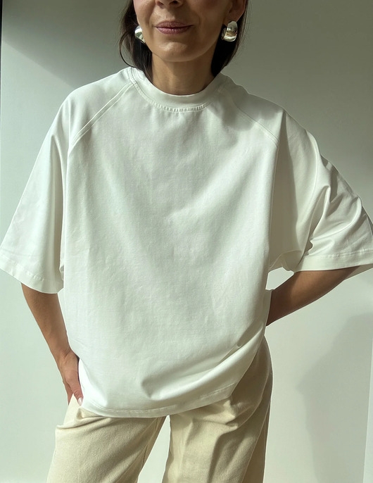 Image of Pakamera T-shirt Chillout ecru crew neck
