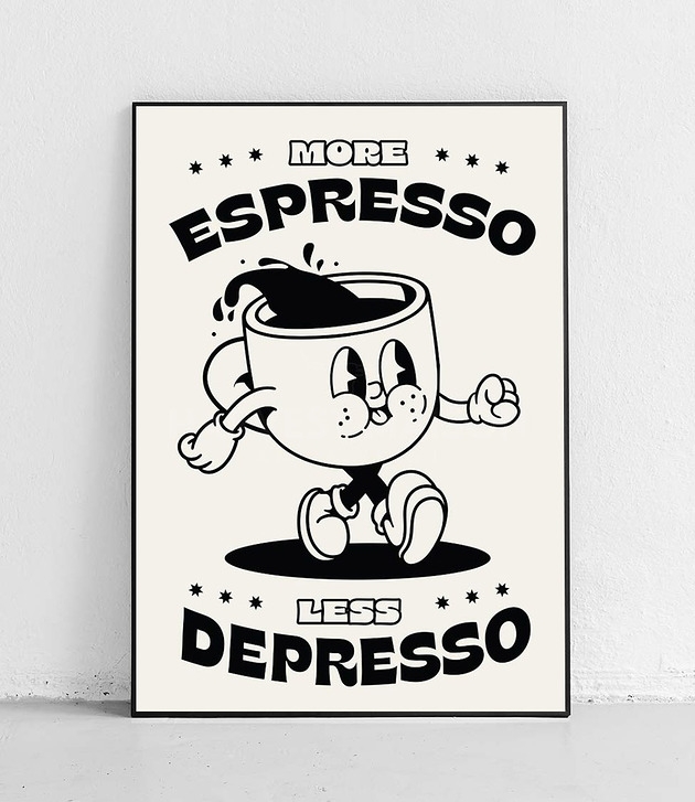 Image of Pakamera Plakat Espresso kontra depresja