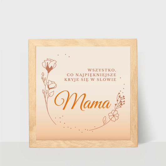 Image of Pakamera Plakat kwadrat dla mamy, plakat ombre na Dzień Mamy