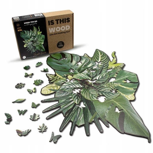 Image of puzzle drewniane liście dżungli 435 elementów