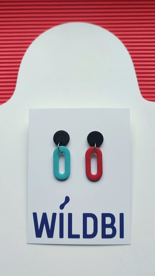 Image of Pakamera Kolczyki LOOP mat wiszące
