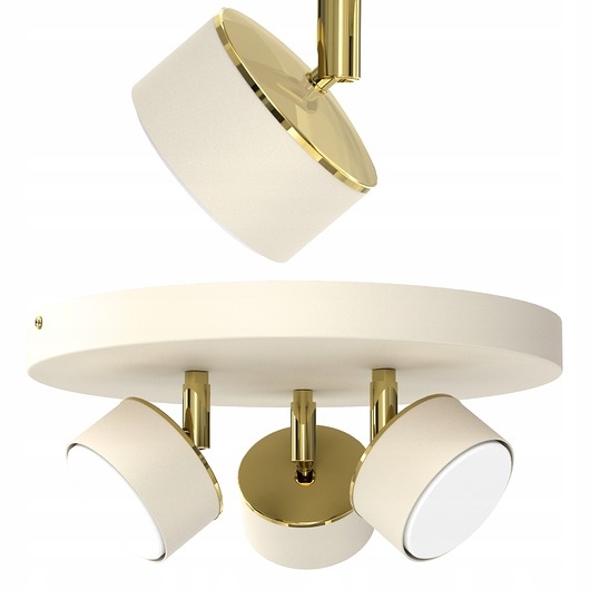Image of Pakamera Plafon lampa sufitowa na kole Galvella beżowa żarówki gratis