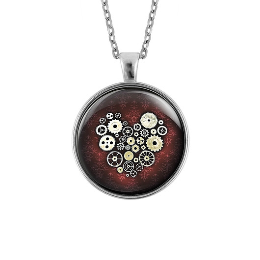 Image of Pakamera Medalion - Serce steampunk - duży