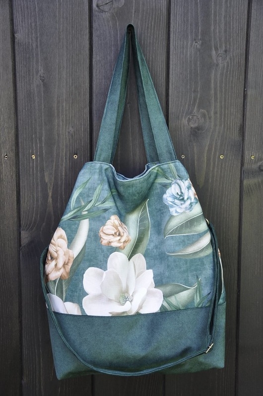 Image of Pakamera Torba na ramię XL - print magnolia
