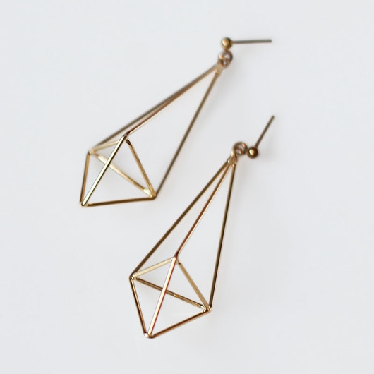 Image of Pakamera Kolczyki pozłacane For the Love of Geometry