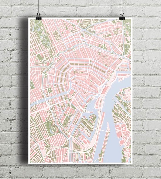 Image of Amsterdam - plakat kartograficzny