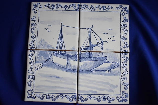 Image of Pakamera Kafle holenderskie kuter rybacki marynistyczne