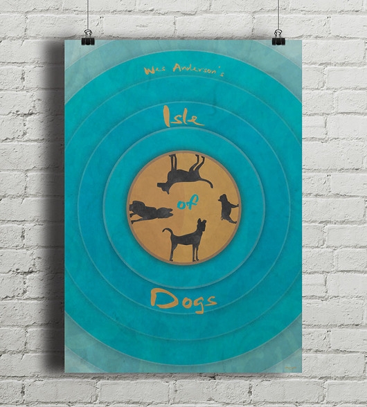 Image of Pakamera Wyspa psów - Wes Anderson - plakat fine art