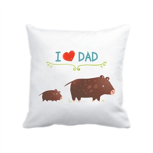 Image of Pakamera Leśna poduszka. I love Dad, dziki