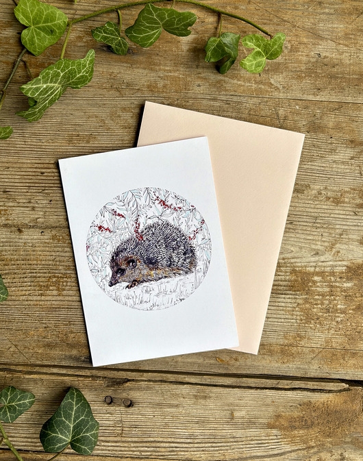 Image of Pakamera Jeżyk- Kartka- Grafika- Ilustracja- Zwierzaki