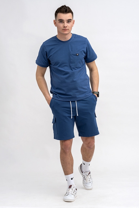 Image of Pakamera T-shirt męski basic DENIM z kieszonką