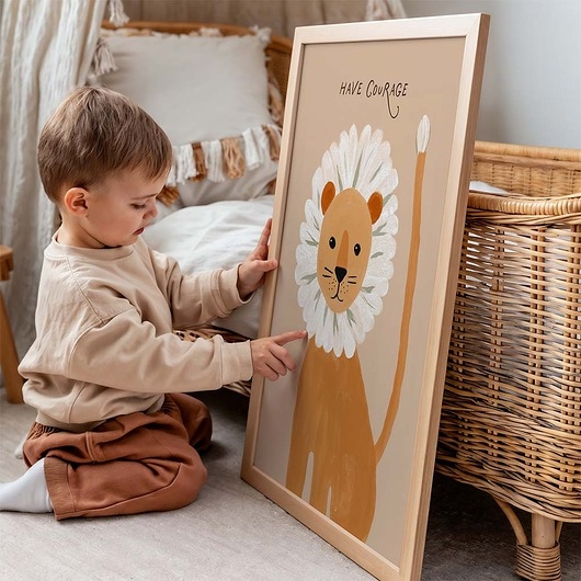 Image of Pakamera Plakat Lion - Plakaty Na Ścianę Dla Dzieci