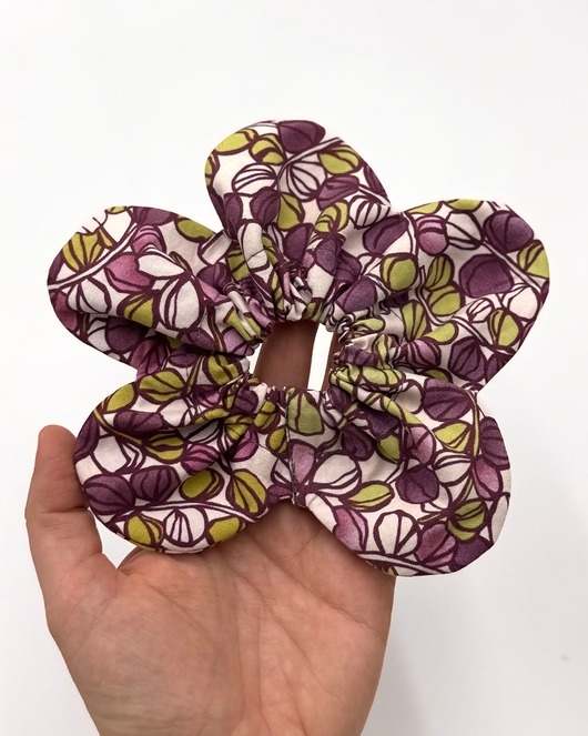 Image of Pakamera Flower Scrunchie Purple