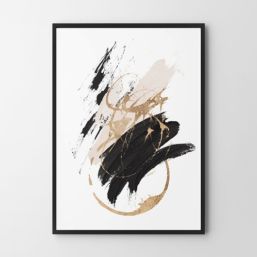 Image of Pakamera Plakat Black gold and pink - różne formaty