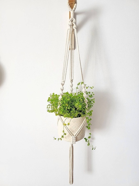 Image of Pakamera Kwietnik, makrama na doniczkę o śr.20-25cm- mocna wytrzymała dł.115cm
