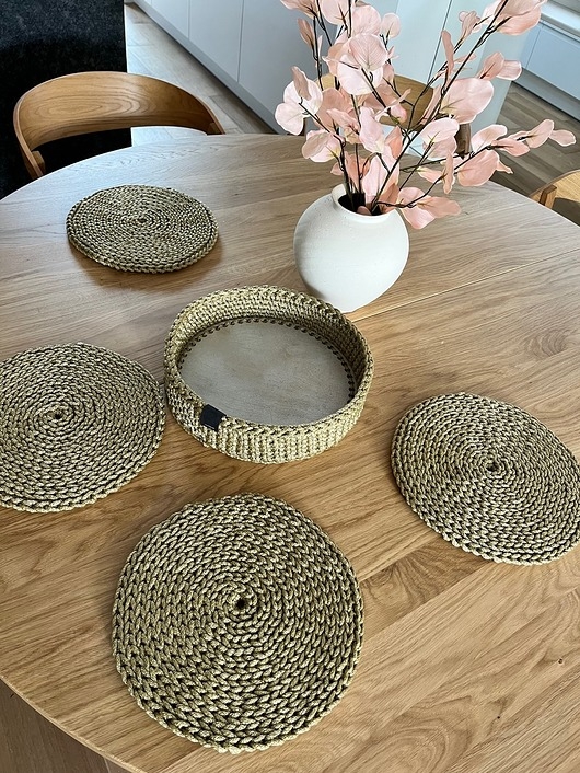 Image of Pakamera Komplet Old Gold - taca z podkładkami
