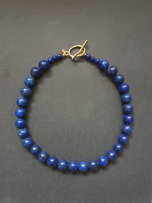 Image of Naszyjnik choker ROOTS lapis lazuli kule