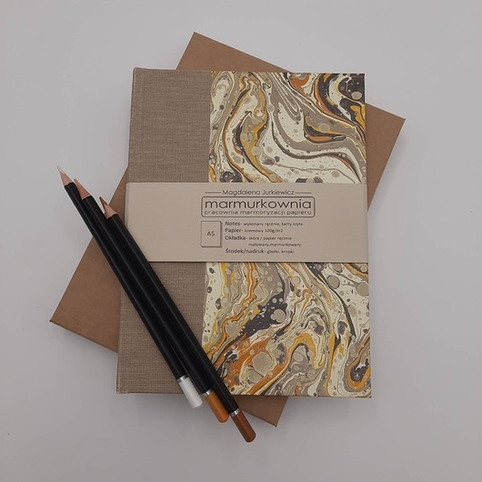 Image of Pakamera Notes w kropki A5 Ręcznie wykonany, 200 stron
