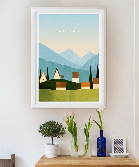Image of Pakamera Plakat Zakopane - domki w górach