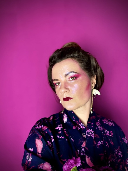 Image of Pakamera KIMONO krótkie/ BLUZKA/ NARZUTKA autorski wzór kwiatowy (100% wiskoza)