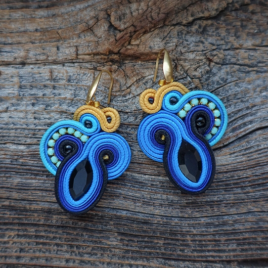 Image of Pakamera Etniczne kolczyki soutache