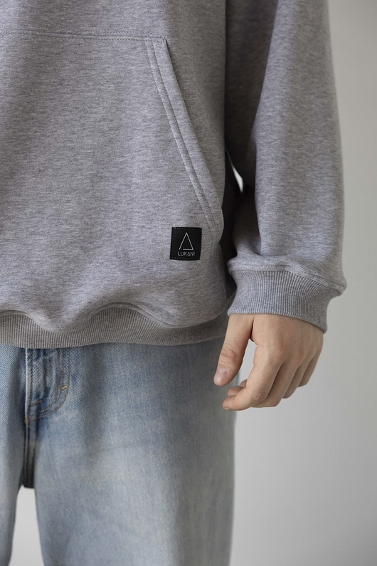 Image of Pakamera Bluza z kapturem OVERSIZE Flow Grey
