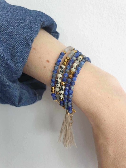 Image of Pakamera Bransoletka NEO lapis lazuli, labradoryt,