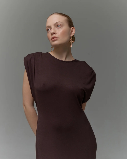 Image of Pakamera Sukienka Bare choclate