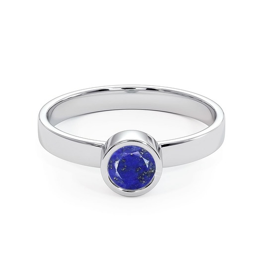 Image of Pakamera Stack me - Srebrny pierścionek z lapisem lazuli
