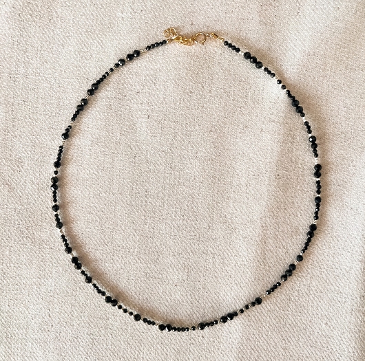 Image of Pakamera Naszyjnik Choker MON czarny turmalin