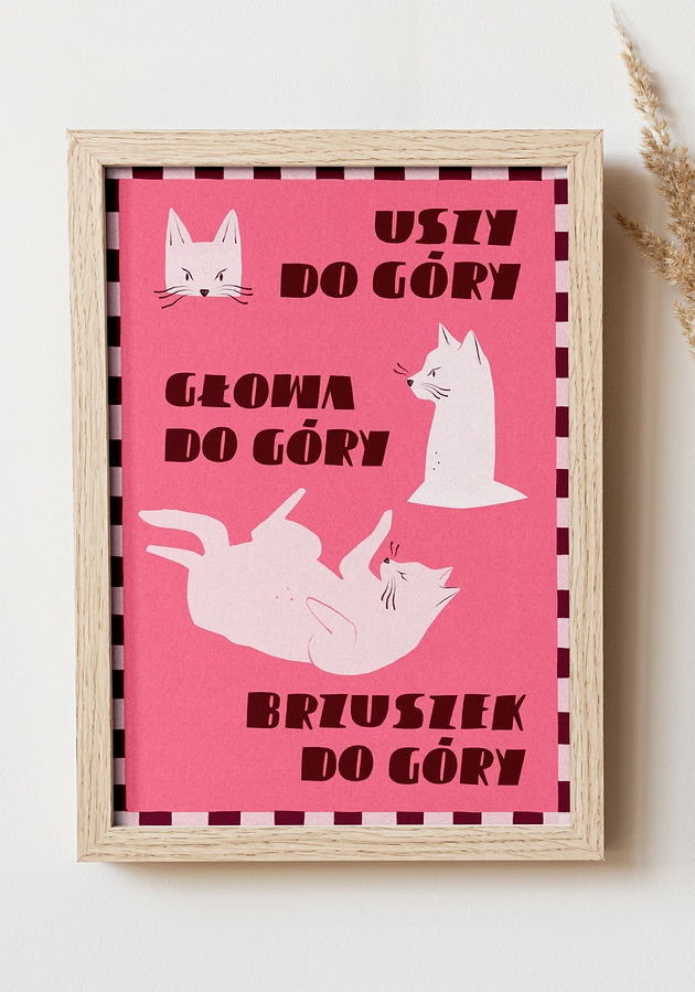 Image of Pakamera Plakat Kotki do góry