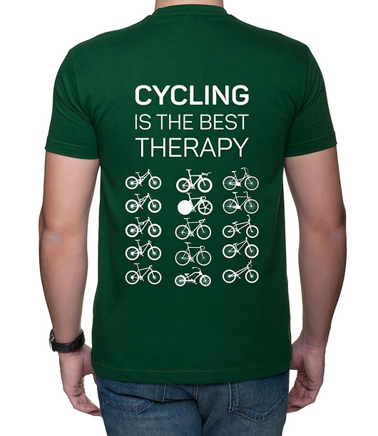 Image of Koszulka T-SHIRT. Cycling is the best therapy