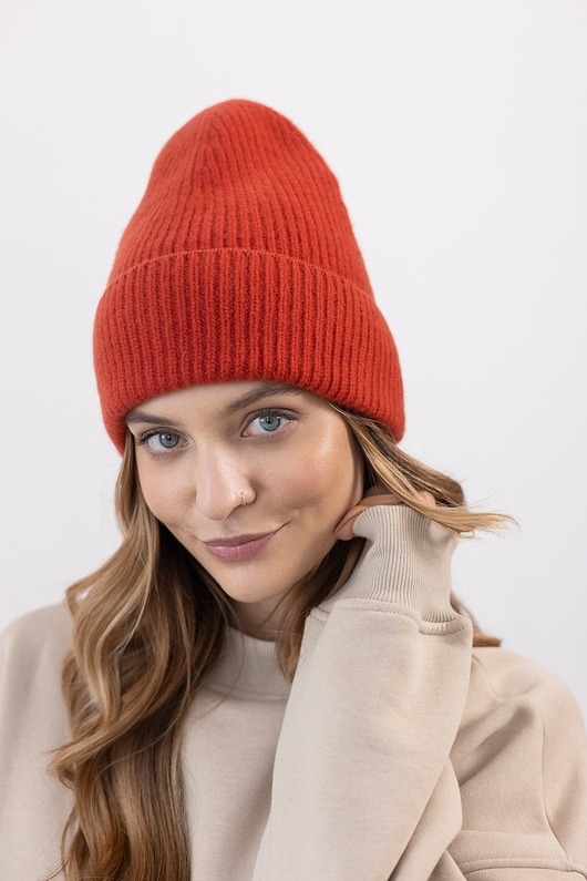 Image of Czapka Gentle Cashmere Ceglana