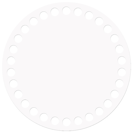 Image of Pakamera Spód do torebki na szydełku 15cm Dno Baza z HDF BIAŁA do koszyka torebek