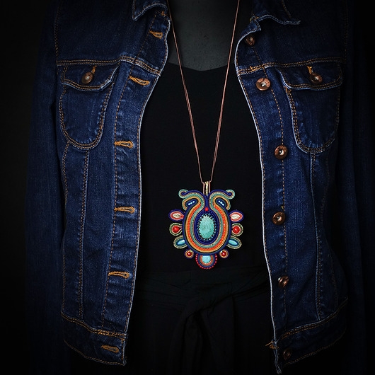 Image of Pakamera Amiya- naszyjnik Soutache