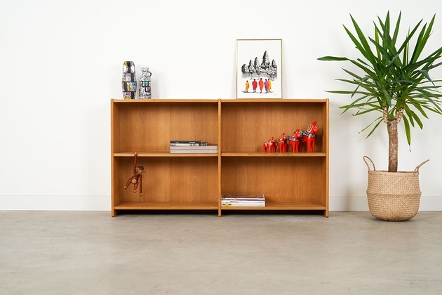 Image of Pakamera Regał dębowy, duński design, lata 70, produkcja: Lyby M