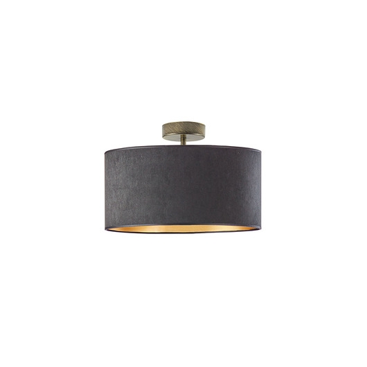Image of Pakamera Czarny plafon do salonu w stylu glamour WENECJA VELUR fi - 30 cm