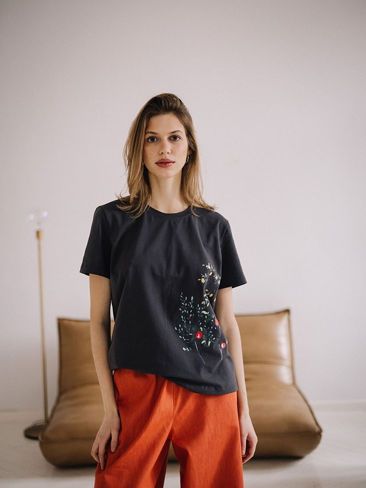 Image of Pakamera T-shirt FLOW - Citrus Grey