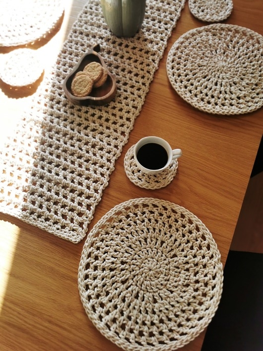 Image of Pakamera Podkładki na stół Azalia 2szt. okrągłe