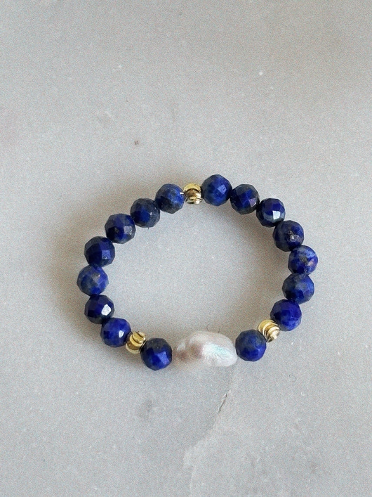 Image of Pakamera Pierścionek elastyczny Lapis Lazuli