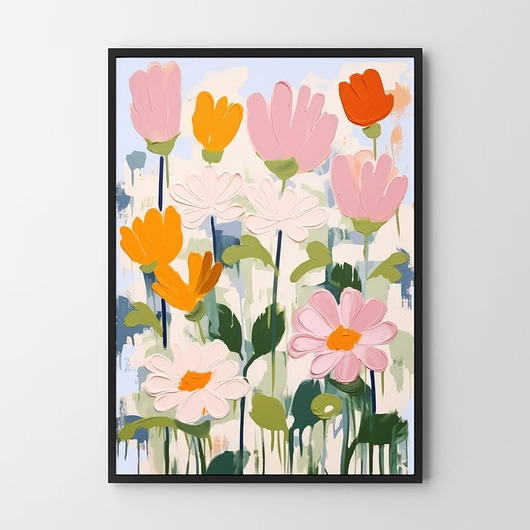 Image of Plakat Jasne malarskie kwiaty
