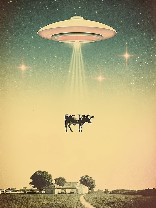 Image of Plakat / Surrealistyczny Kolaż / UFO