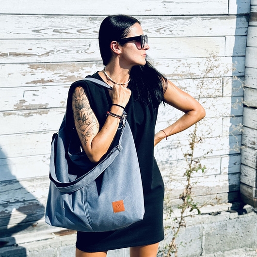Image of Pakamera Duża torba worek Mili Chic Mc7 - szara