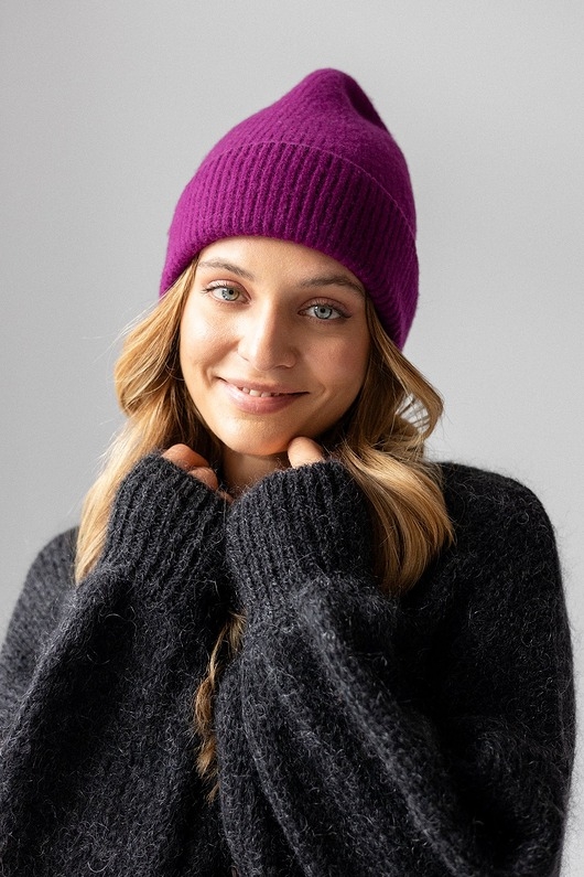 Image of Czapka Gentle Cashmere Purpura