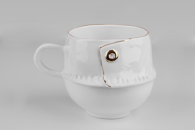 Image of Pakamera Porcelanowy Kubek w Ubranku, 640 ml