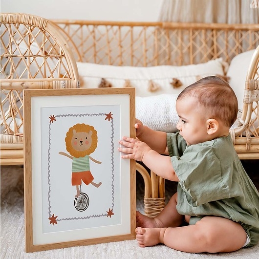 Image of Pakamera Plakat Lew w cyrku - Plakaty Na Ścianę Dla Dzieci