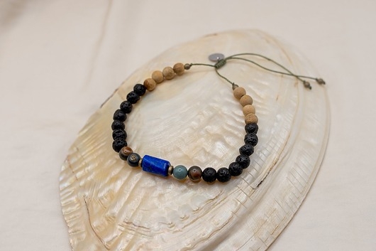 Image of Pakamera Bransoletka Męska Lapis Lazuli Agat Jaspis