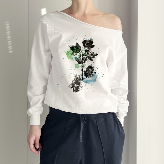 Image of Pakamera Bluszcz Biała bluza cięta
