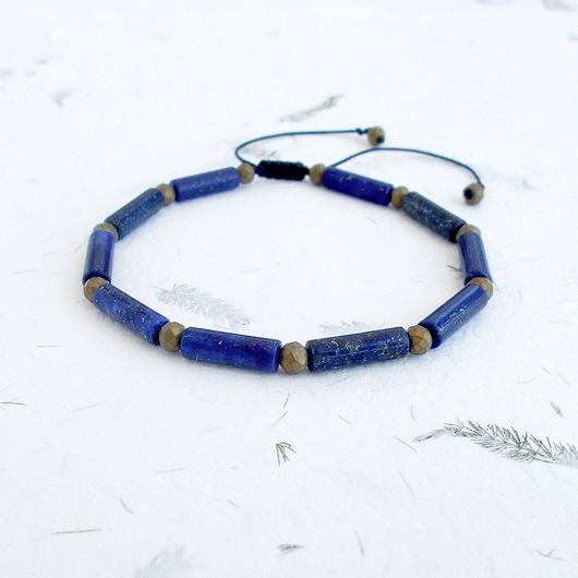 Image of Pakamera Nocne niebo bransoletka Lapis Lazuli